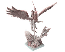 Load image into Gallery viewer, Hight Elves - 28mm Lord on Gryphon Higthborn, Fantasy elves, Insular Kingdom usable for 9th Age, Fantasy Battle, Oldhammer, King of war, D&amp;D
