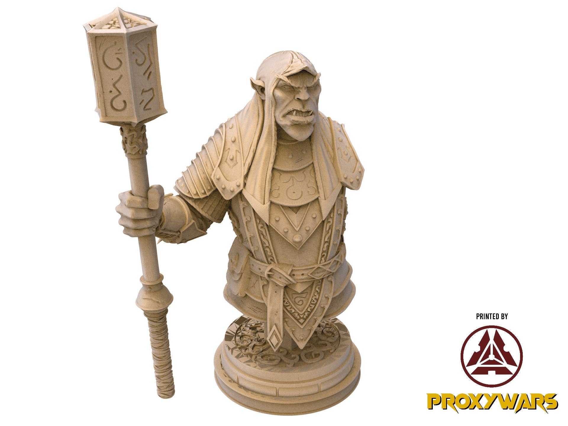 The Silent Sands - Bust - The Buried King, Awakened Shadow Flesh of Gods, for Wargames, Dungeons & Dragons TTRPG