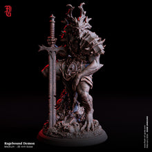 Load image into Gallery viewer, Rage Unbound - Enemy - Ragebound Demon 75mm, The Nightfall Cult, Ennemy, Flesh of Gods, for Wargames, Dungeons &amp; Dragons TTRPG
