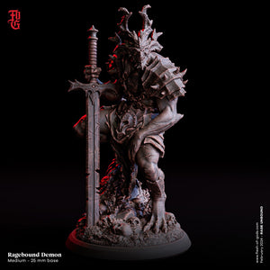 Rage Unbound - Enemy - Ragebound Demon 75mm, The Nightfall Cult, Ennemy, Flesh of Gods, for Wargames, Dungeons & Dragons TTRPG