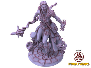 Rage Unbound - Hero - Lygia, The Elven Rage 25mm, The Nightfall Cult, Ennemy, Flesh of Gods, for Wargames, Dungeons & Dragons TTRPG