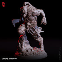 Load image into Gallery viewer, Rage Unbound - Enemy - Grumash, The Bloodied 25mm, The Nightfall Cult, Ennemy, Flesh of Gods, for Wargames, Dungeons &amp; Dragons TTRPG
