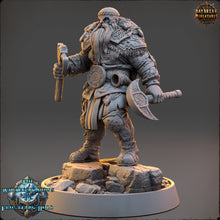 Load image into Gallery viewer, Vikings - Haldor Skullsplitter - The Wintershadows of Frostfang Hold, daybreak miniatures, for Wargames, Pathfinder, Dungeons &amp; Dragons
