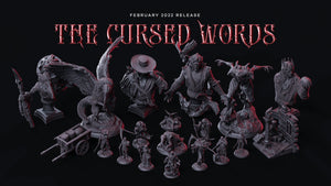 The Cursed Words - Boss - Nightwalker, Shadowy Cults, Ennemy, Flesh of Gods, for Wargames, Dungeons & Dragons TTRPG