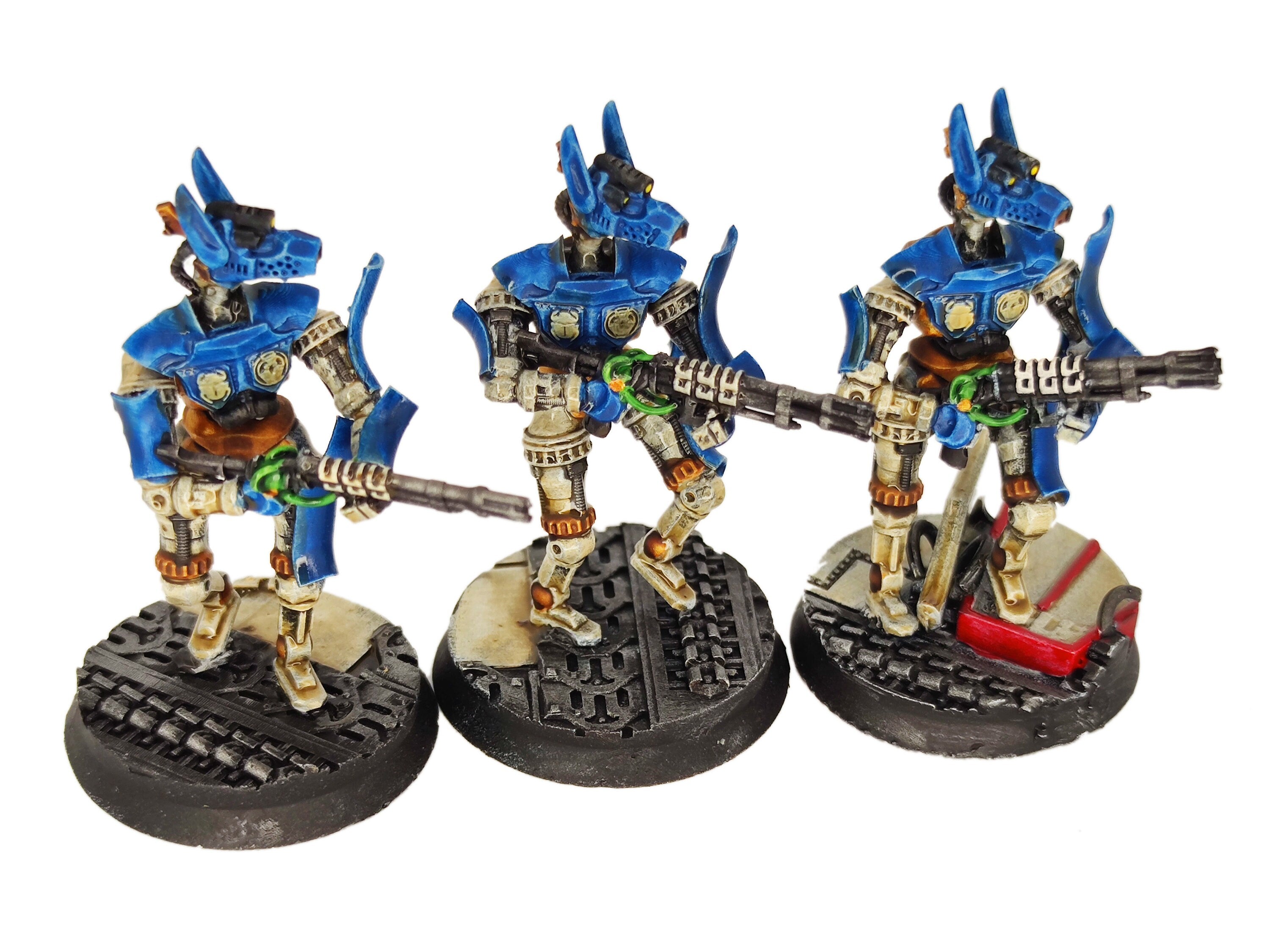 Cinan - Anubis - Peret - Pharmouti : Line, Battle Drone, space robot guardians of the Necropolis, modular posable miniatures