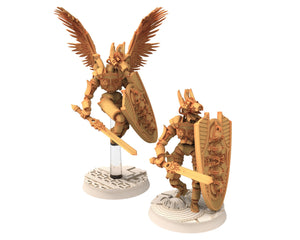 Cinan - Anubis - Peret - Pharmouti : Line, Battle Drone, space robot guardians of the Necropolis, modular posable miniatures