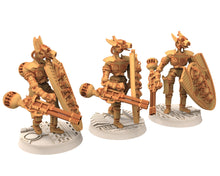 Load image into Gallery viewer, Cinan - Anubis - Peret - Pharmouti : Line, Battle Drone, space robot guardians of the Necropolis, modular posable miniatures
