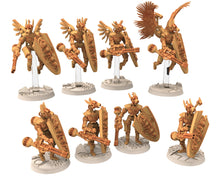 Load image into Gallery viewer, Cinan - Anubis - Peret - Pharmouti : Line, Battle Drone, space robot guardians of the Necropolis, modular posable miniatures
