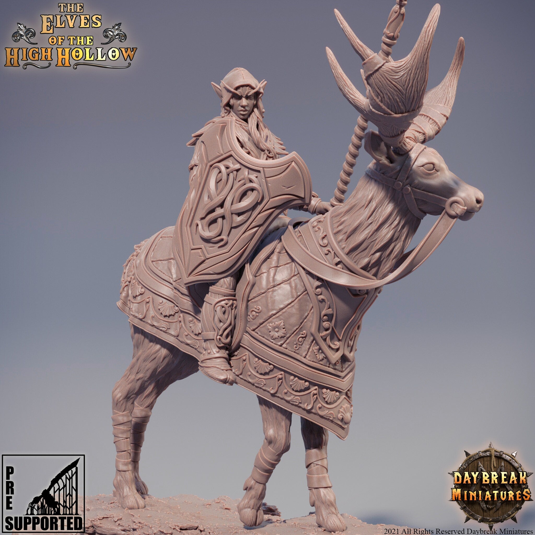 The Elves of the High Hollow - Deitin the Whisperer, quest for glory, DayBreak Miniatures, for Wargames, Dungeons & Dragons TTRPG