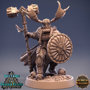 The Tribe Of The Fallen Flame - Grandmaster Stormhorn, quest for glory, DayBreak Miniatures, for Wargames, Dungeons & Dragons TTRPG