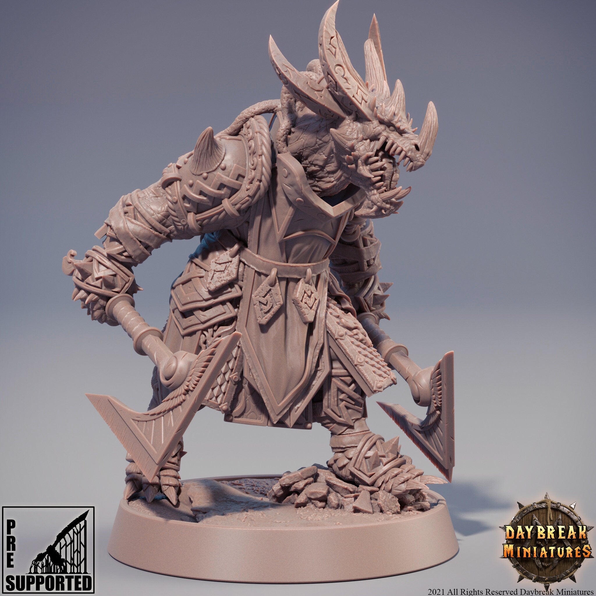 Dragonborn The Stoneborn of the Fire - Kunzite of the Southern, quest for glory, DayBreak Miniatures, for Wargames, Dungeons & Dragons TTRPG