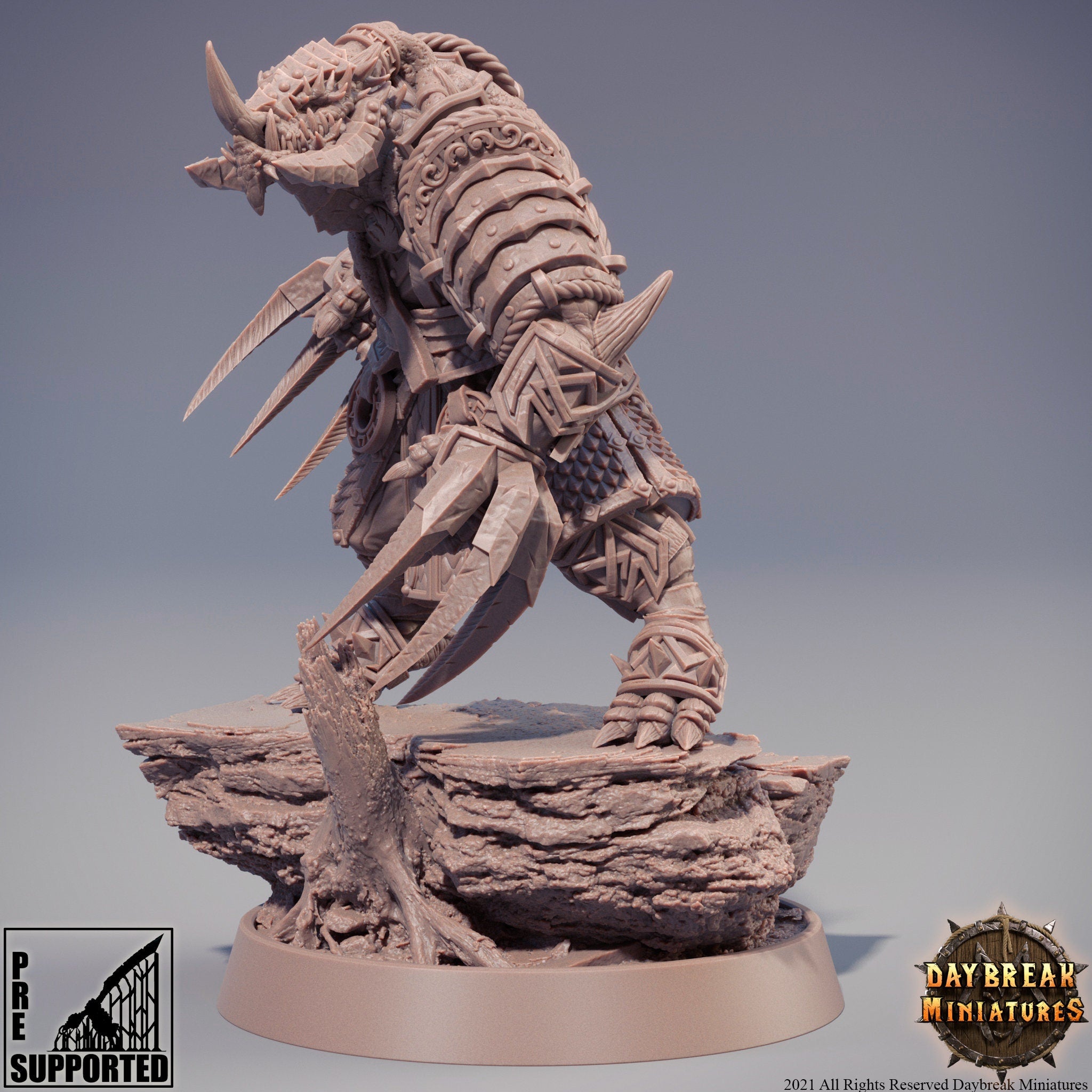 Dragonborn The Stoneborn of the Fire - Zsagatai the Blizzard, quest for glory, DayBreak Miniatures, for Wargames, Dungeons & Dragons TTRPG