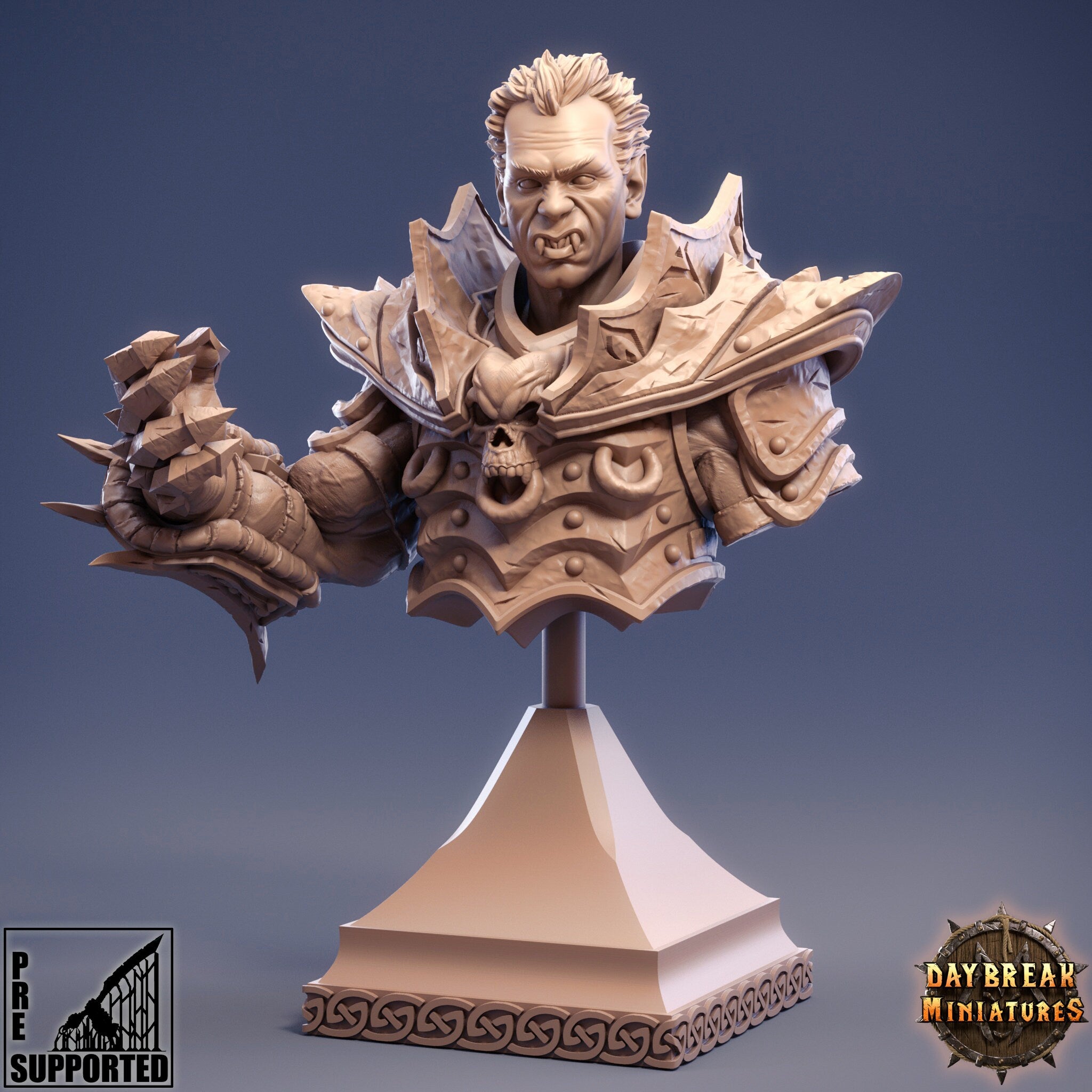 Jugger Hochmann - BUST, quest for glory, DayBreak Miniatures, for Wargames, Dungeons & Dragons TTRPG