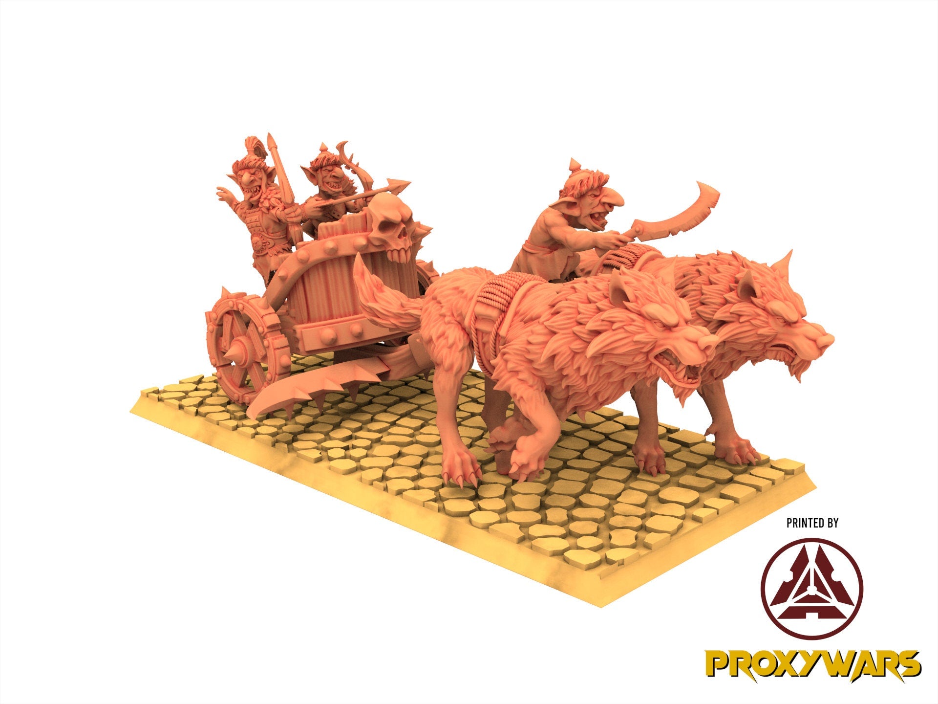 Orc & Goblin - Goblins War Chariot - The Black horde, utilisables pour Oldhammer, king of wars, 9th age