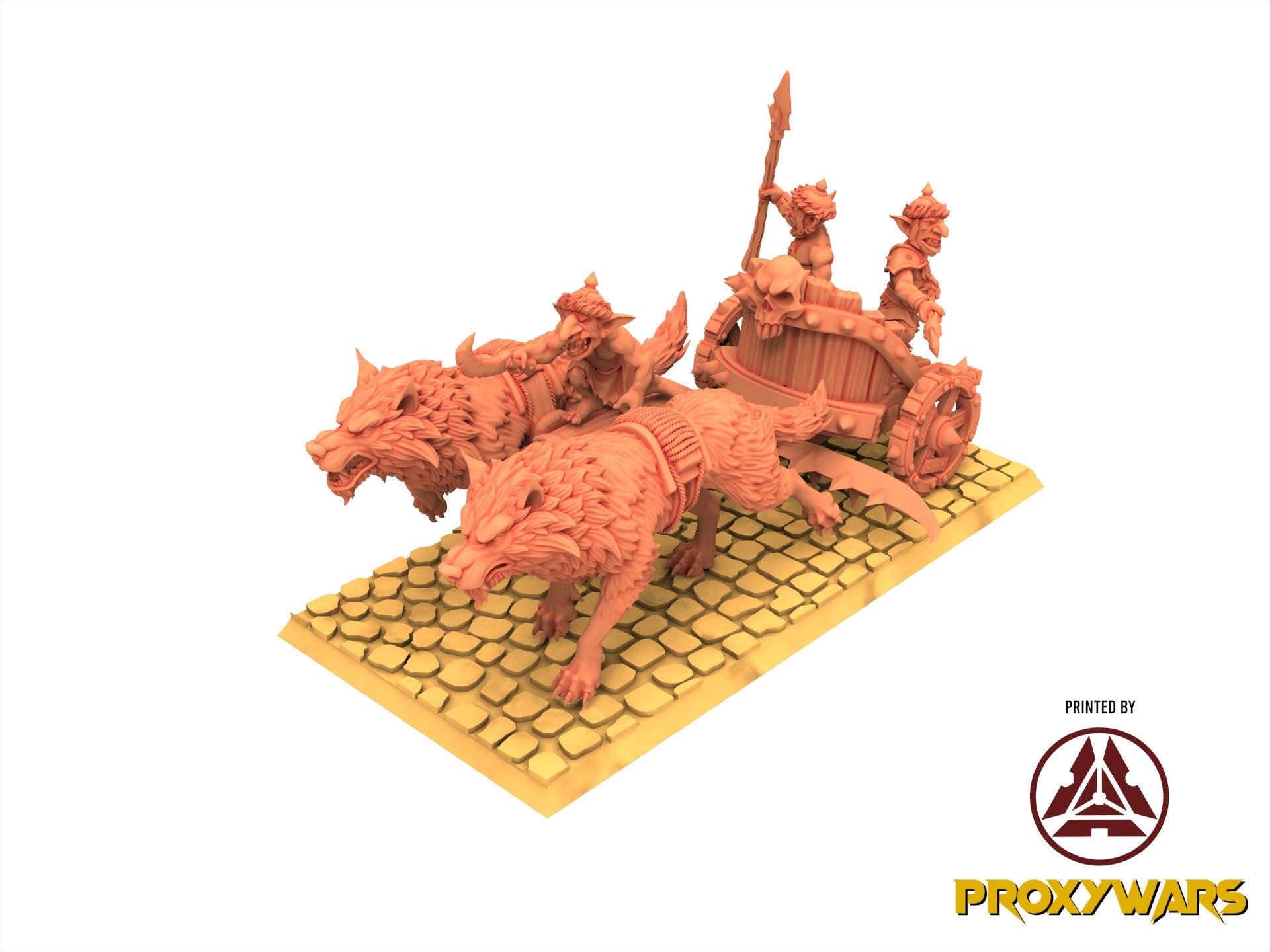 Orc & Goblin - Goblins War Chariot - The Black horde, utilisables pour Oldhammer, king of wars, 9th age