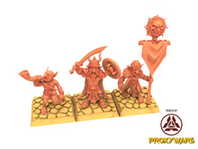 Load image into Gallery viewer, Orc &amp; Goblin - Goblins Desert Swordmen - The Black horde, utilisables pour Oldhammer, king of wars, 9th age
