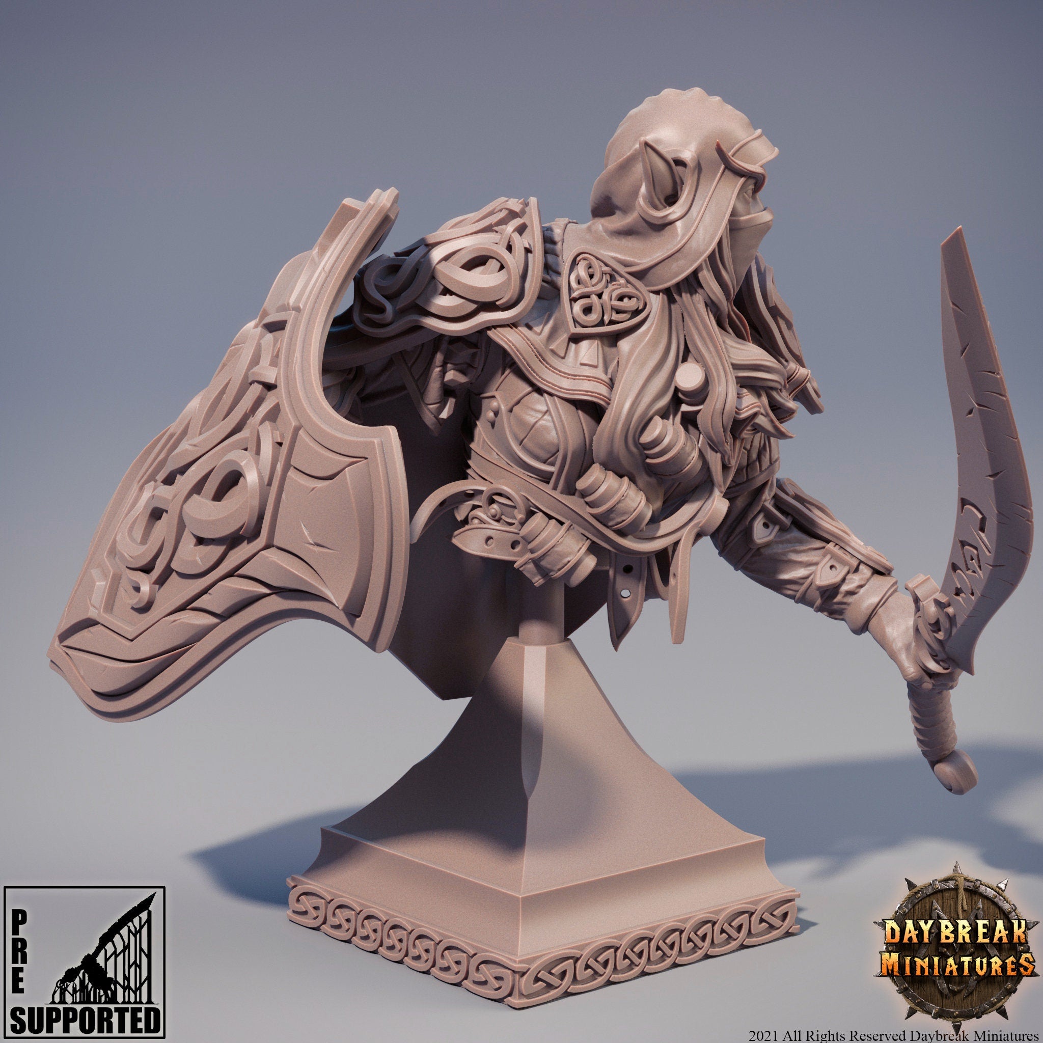 Deitin the Whisperer - BUST, quest for glory, DayBreak Miniatures, for Wargames, Dungeons & Dragons TTRPG