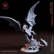 Load image into Gallery viewer, Whispers In The Wetlands - Monster - Adult Black Dragon, forbidden knowledge, Ennemy, Flesh of Gods, for Wargames, Dungeons &amp; Dragons TTRPG
