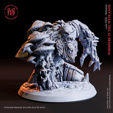 Load image into Gallery viewer, Whispers In The Wetlands - Monster - Infected Orc 50mm, forbidden knowledge, Ennemy, Flesh of Gods, for Wargames, Dungeons &amp; Dragons TTRPG
