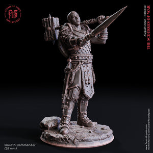 The scourges of war - Hero - Goliath Commander (25 mm), glory and honor, Ennemy, Flesh of Gods, for Wargames, Dungeons & Dragons TTRPG