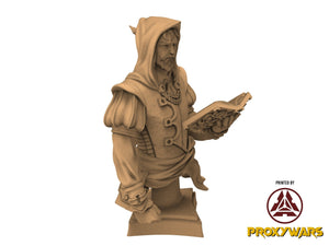 Grimoires of madness - Bust - The Archmage, forbidden magics, Ennemy, Flesh of Gods, for Wargames, Dungeons & Dragons TTRPG