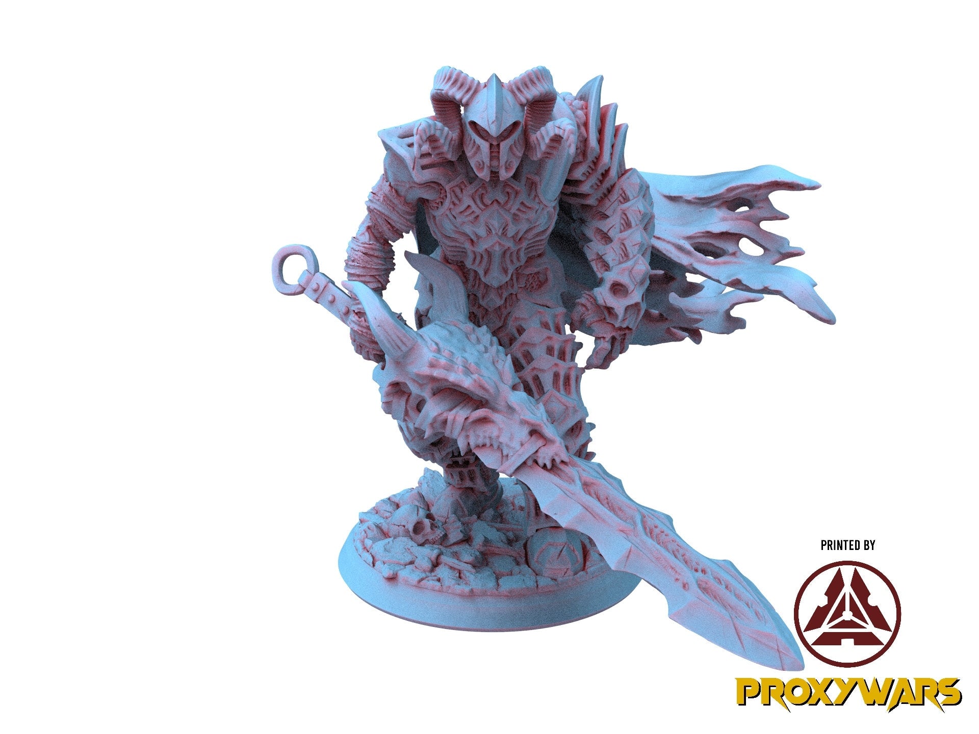 Echoes Of Corruption - Boss - Cursed Dragon Knight 25 mm, light and darkness, Ennemy, Flesh of Gods, for Wargames, Dungeons & Dragons TTRPG