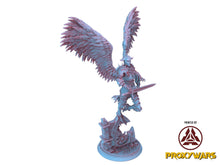 Load image into Gallery viewer, Echoes Of Corruption - Enemy - Fallen Angel (25 mm), light and darkness, Ennemy, Flesh of Gods, for Wargames, Dungeons &amp; Dragons TTRPG
