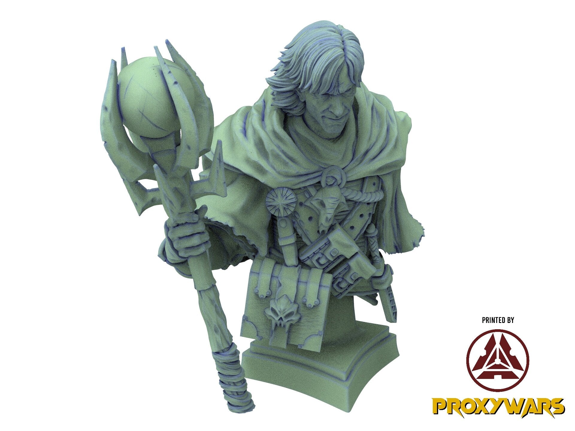 The tribal Gathering - Bust - Human Rich Merchant, fierce and proud warriors, Ennemy, Flesh of Gods, for Wargames, Dungeons & Dragons TTRPG
