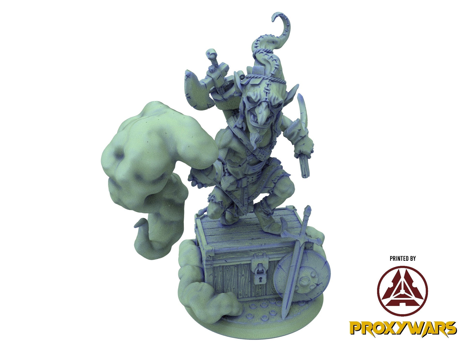 The tribal Gathering - Enemy - Goblin Bandit 02, fierce and proud warriors, Ennemy, Flesh of Gods, for Wargames, Dungeons & Dragons TTRPG