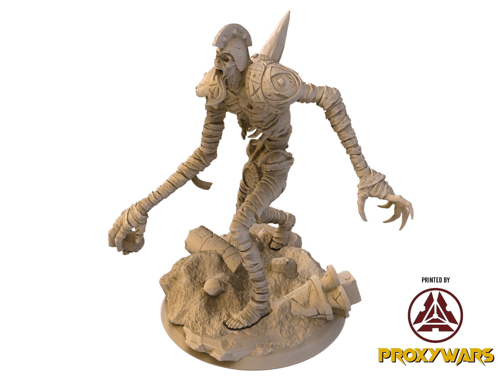 The Silent Sands - Bust - The Buried King, Awakened Shadow Flesh of Gods, for Wargames, Dungeons & Dragons TTRPG
