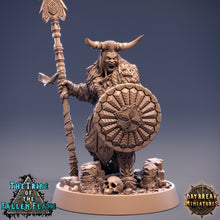 Load image into Gallery viewer, The Tribe Of The Fallen Flame - Grandmaster Stormhorn, quest for glory, DayBreak Miniatures, for Wargames, Dungeons &amp; Dragons TTRPG
