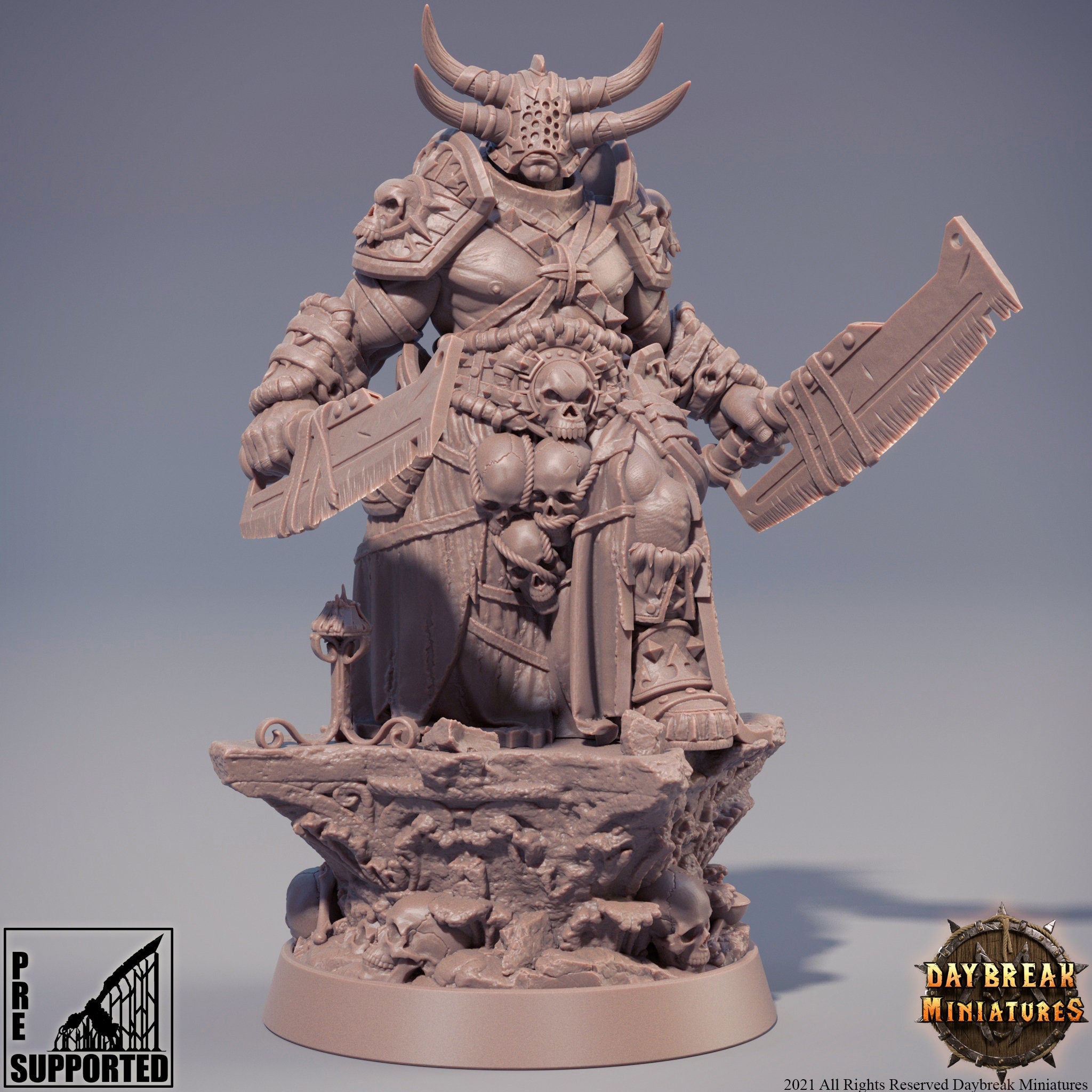 The Chaos Barbarians of Q - Shaakt the Entangler, quest for glory, DayBreak Miniatures, for Wargames, Dungeons & Dragons TTRPG