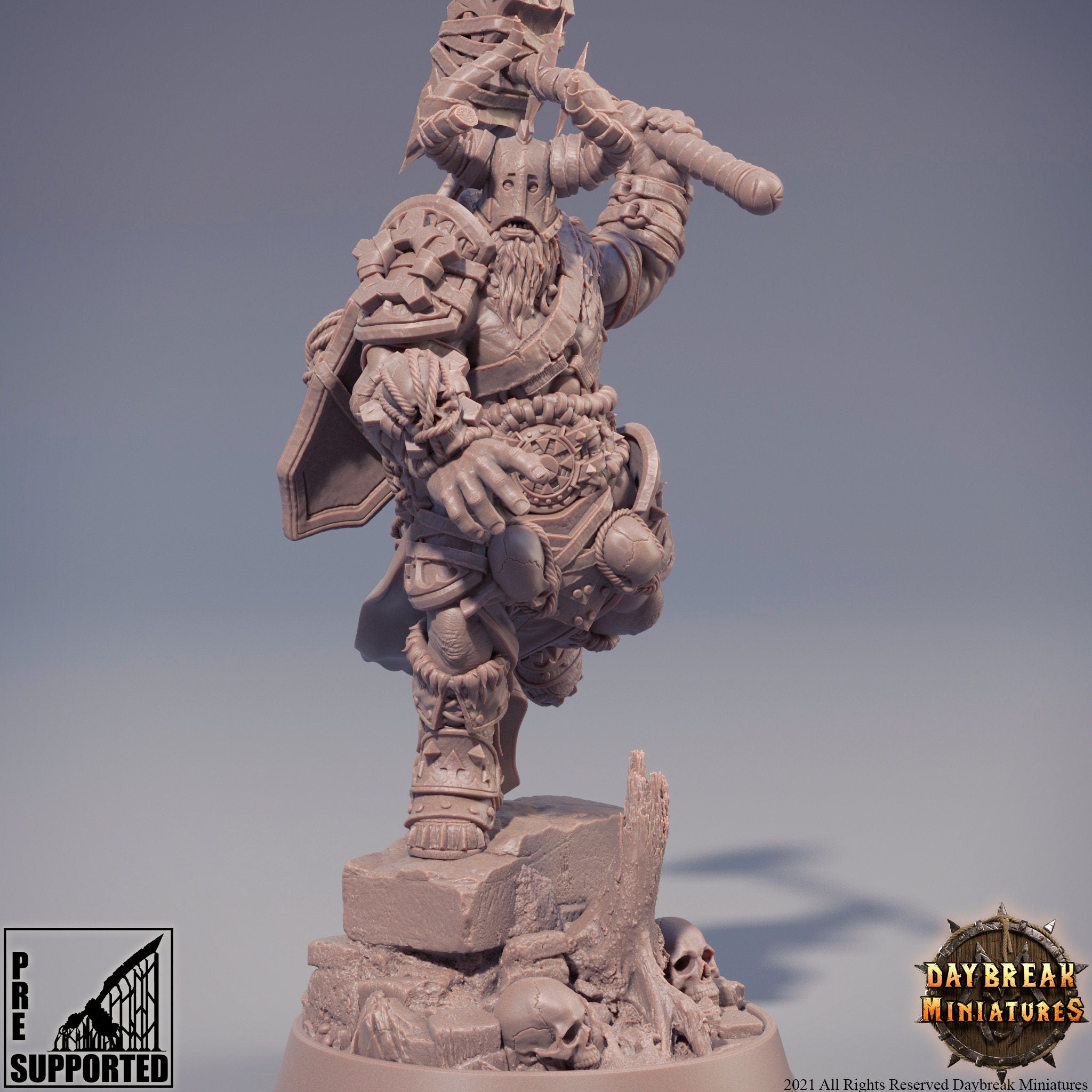 The Chaos Barbarians of Q - Shaakt the Entangler, quest for glory, DayBreak Miniatures, for Wargames, Dungeons & Dragons TTRPG