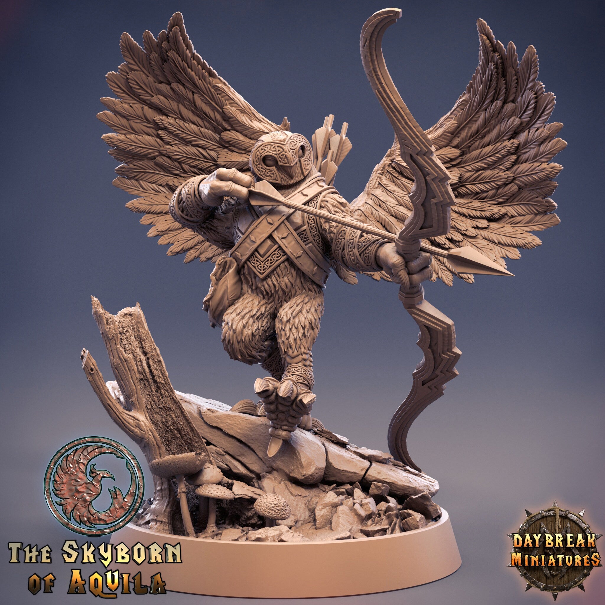 The Skyborn of Aquila - Derment of the Black Clouds, quest for glory, DayBreak Miniatures, for Wargames, Dungeons & Dragons TTRPG