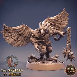 The Skyborn of Aquila - Slaad - Blue, quest for glory, DayBreak Miniatures, for Wargames, Dungeons & Dragons TTRPG