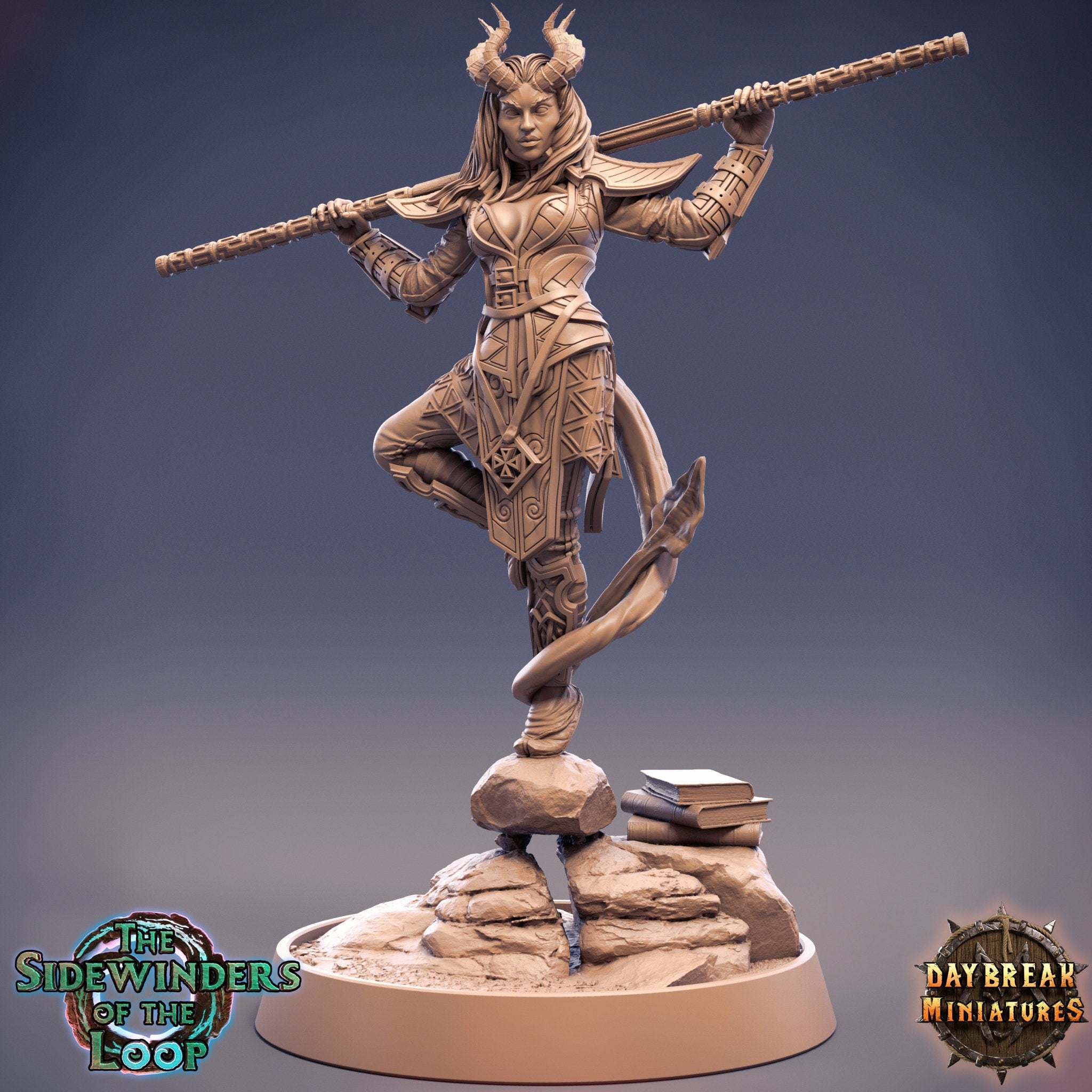 Tieflings The Sidewinders of the Loop - Gretchen Bylander, quest for glory, DayBreak Miniatures, for Wargames, Dungeons & Dragons TTRPG