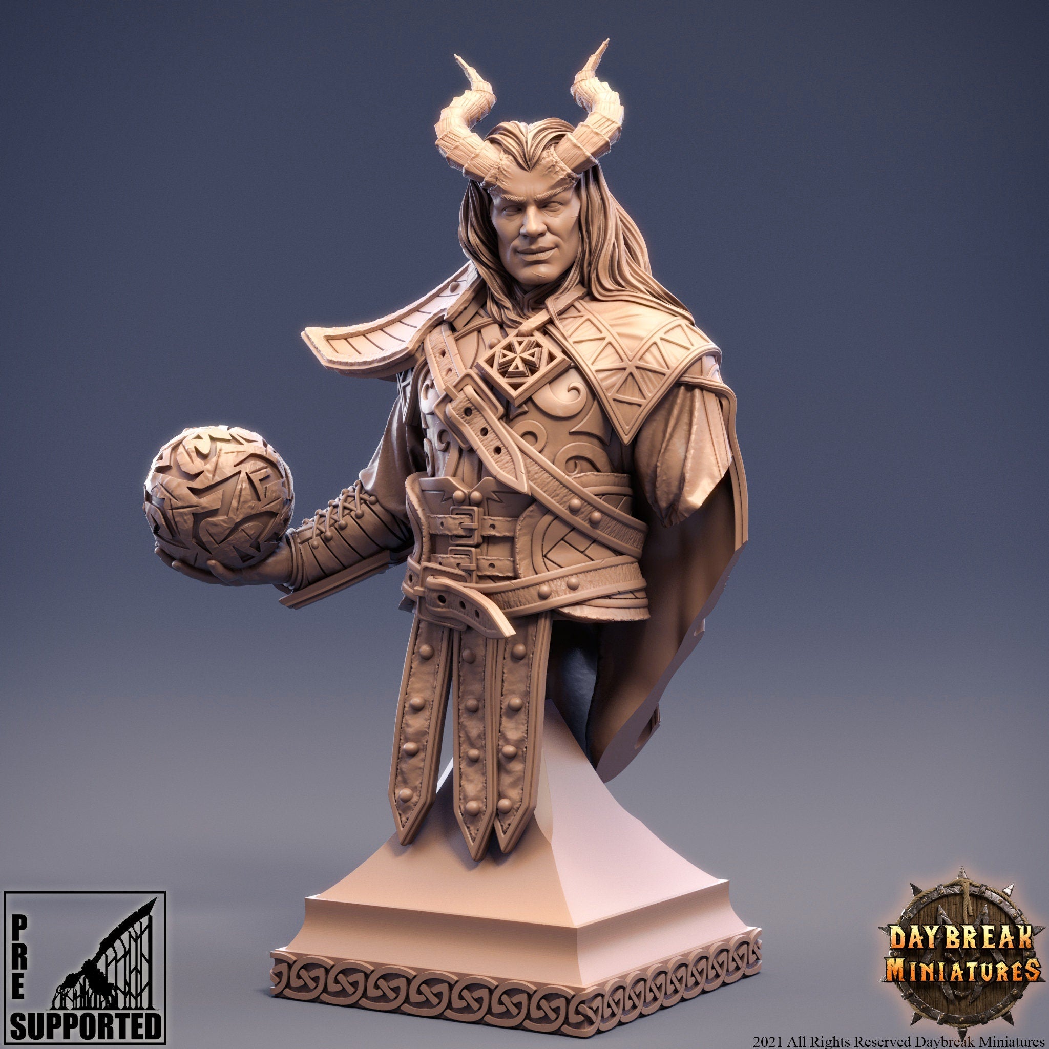 Kingan Krust - BUST, quest for glory, DayBreak Miniatures, for Wargames, Dungeons & Dragons TTRPG