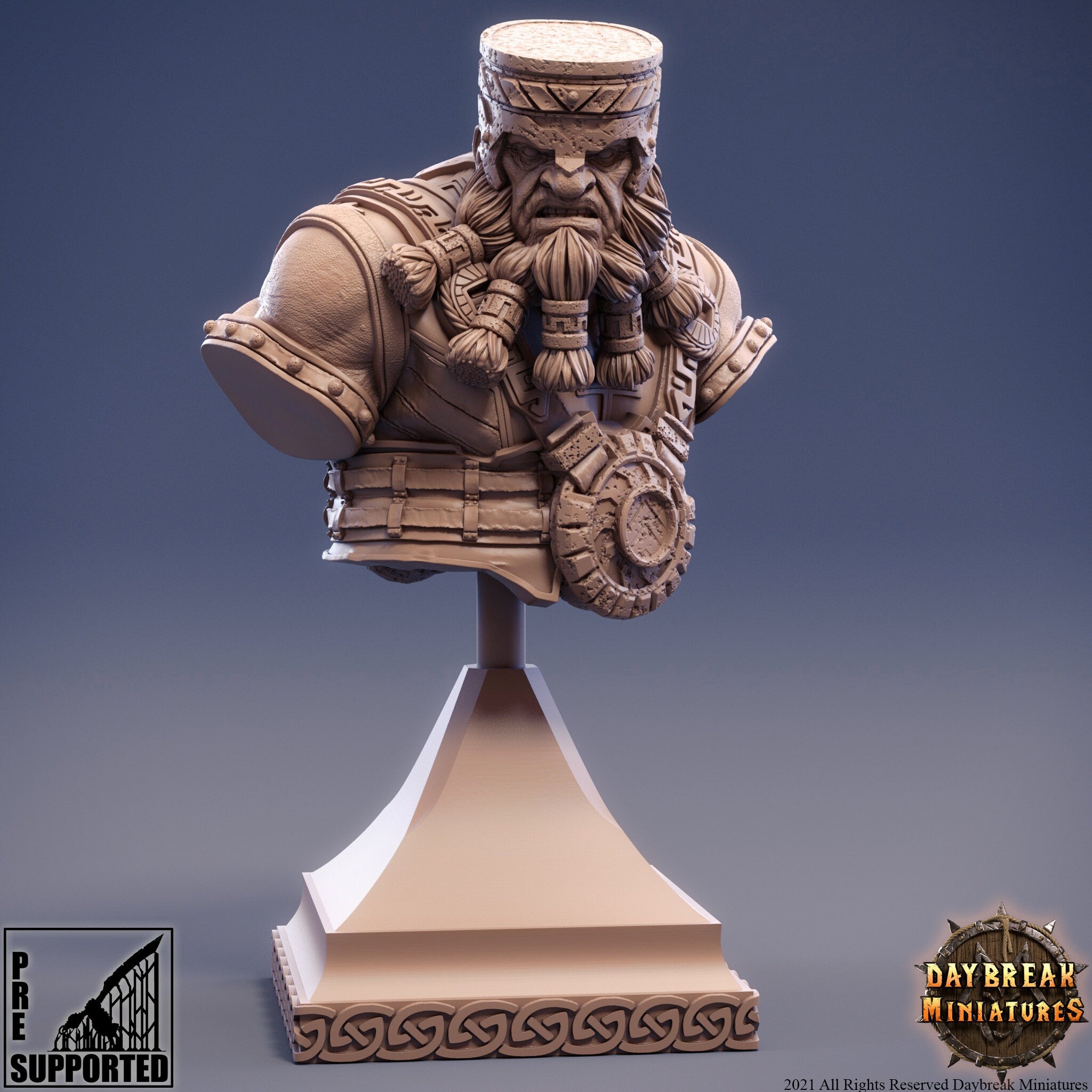 Jugger Hochmann - BUST, quest for glory, DayBreak Miniatures, for Wargames, Dungeons & Dragons TTRPG