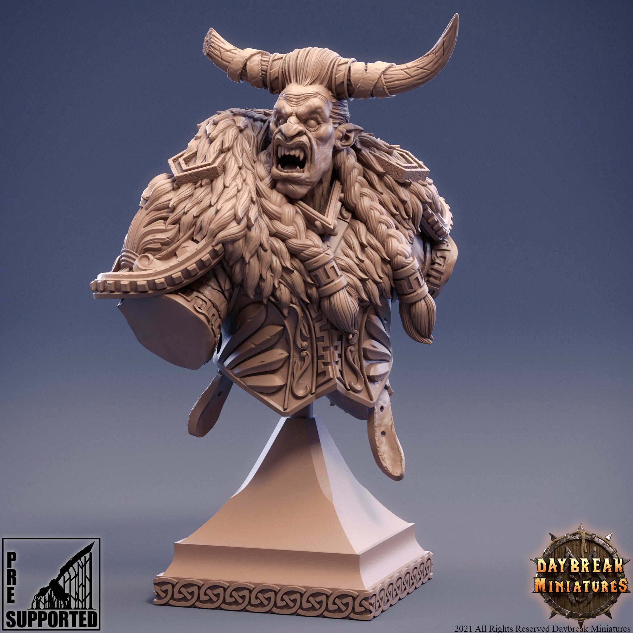 Jugger Hochmann - BUST, quest for glory, DayBreak Miniatures, for Wargames, Dungeons & Dragons TTRPG