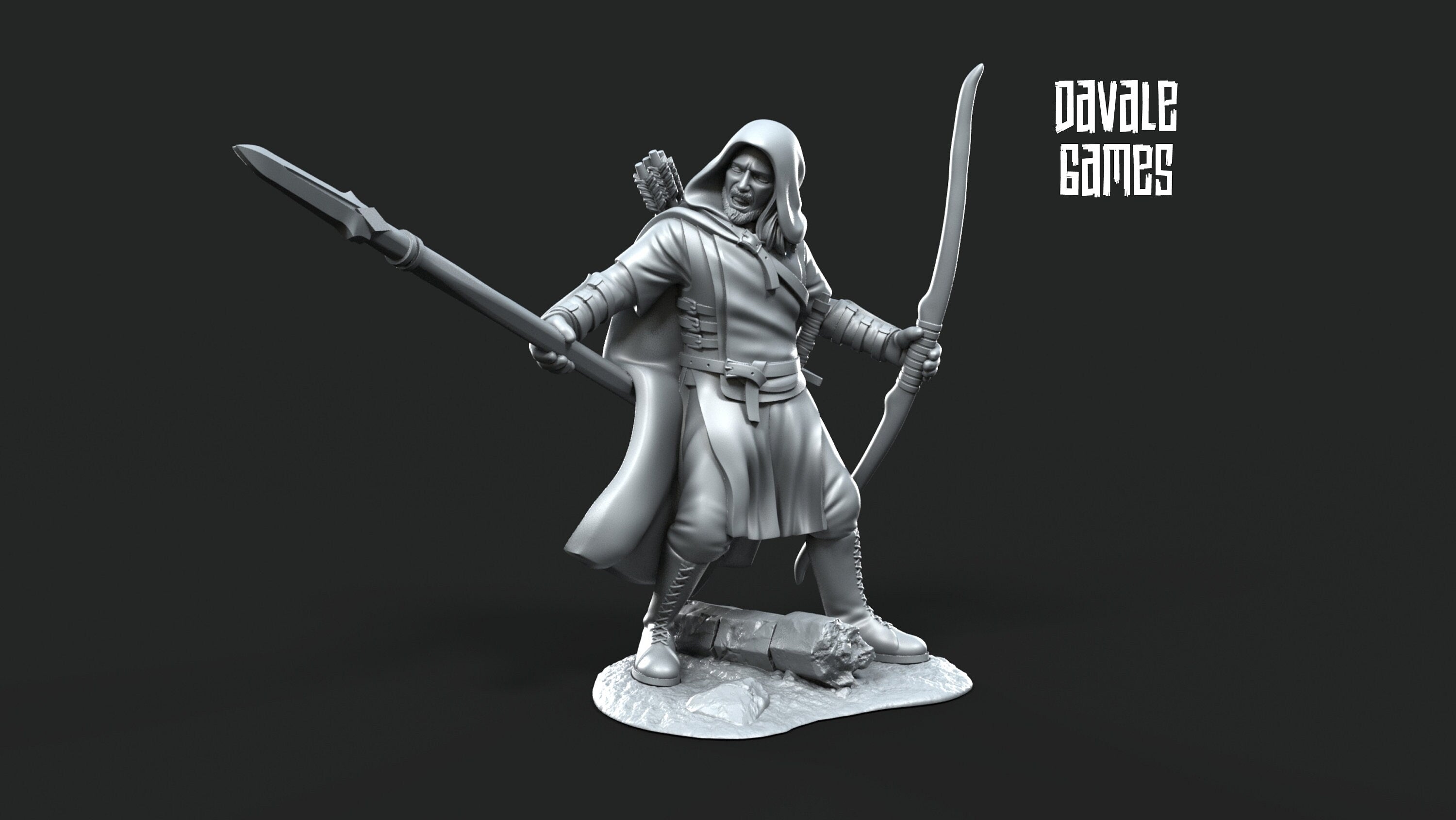 Ornor - Rangers of the North, Protectors of the Shire, Dune Din, Misty Mountains, Bowmen, Scouts miniatures for wargame D&D, Lotr...