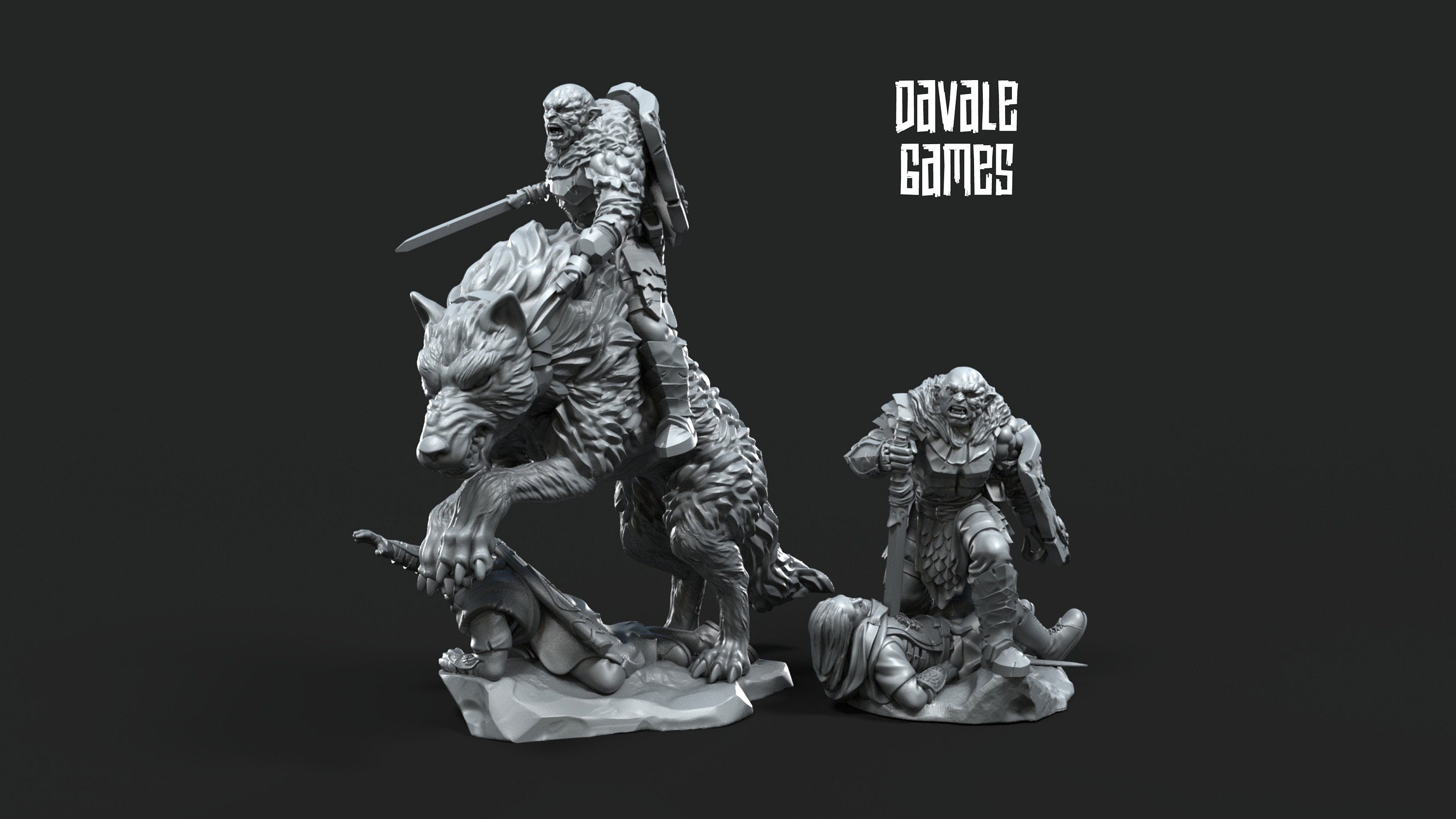 Orc horde - Super orcs spearmen, Orc warriors warband, Middle rings miniatures pour wargame D&D, SDA...