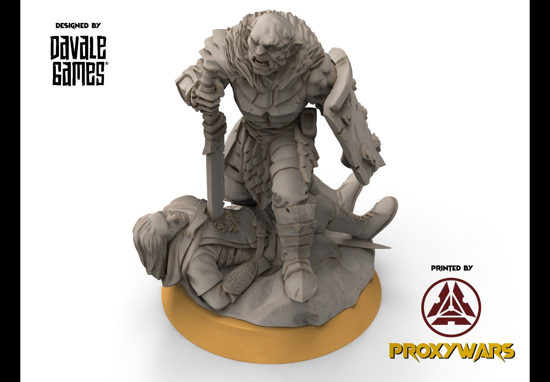 Orc horde - Super orcs spearmen, Orc warriors warband, Middle rings miniatures pour wargame D&D, SDA...