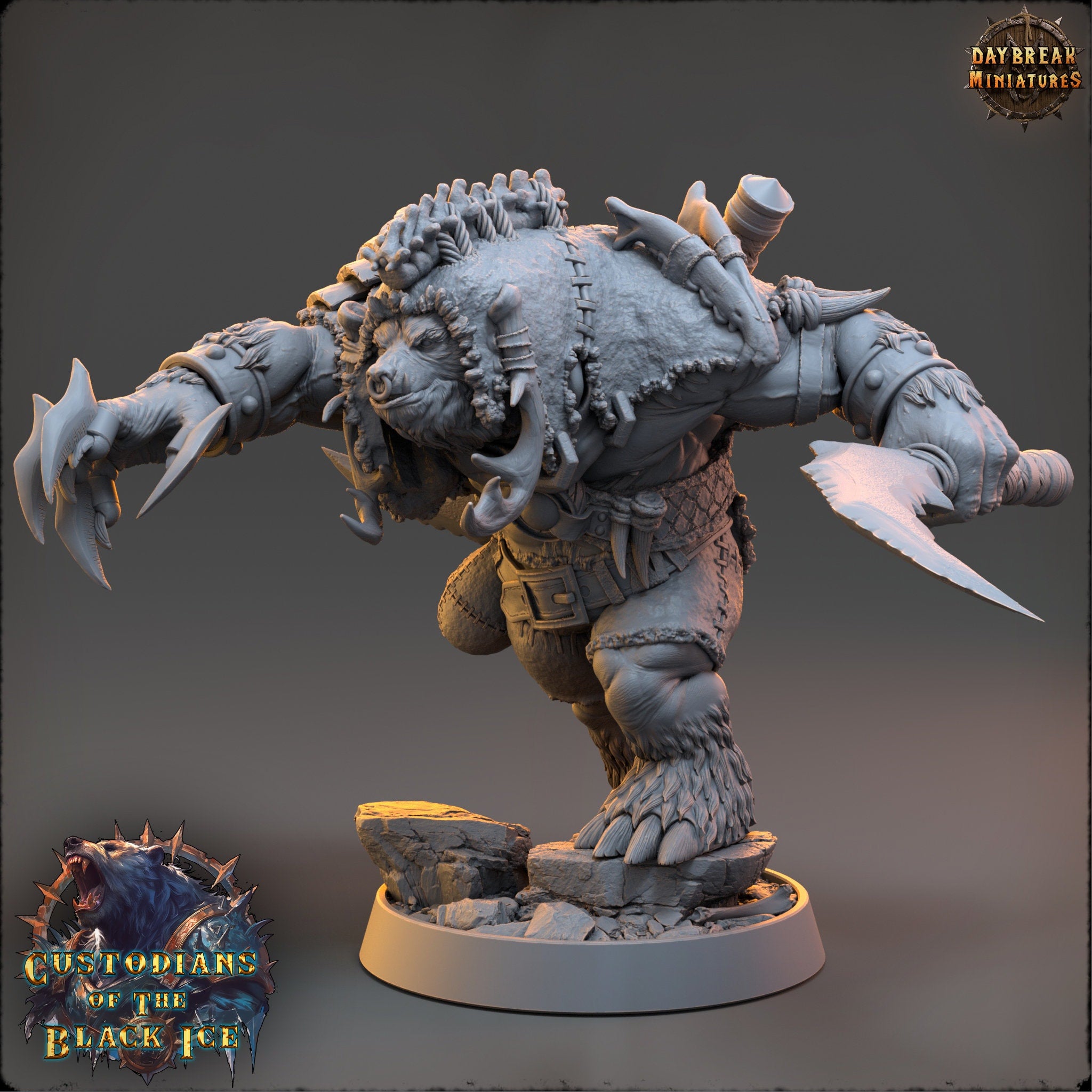 Custodians of The Black Ice - Runo Spike, quest for glory, DayBreak Miniatures, for Wargames, Dungeons & Dragons TTRPG