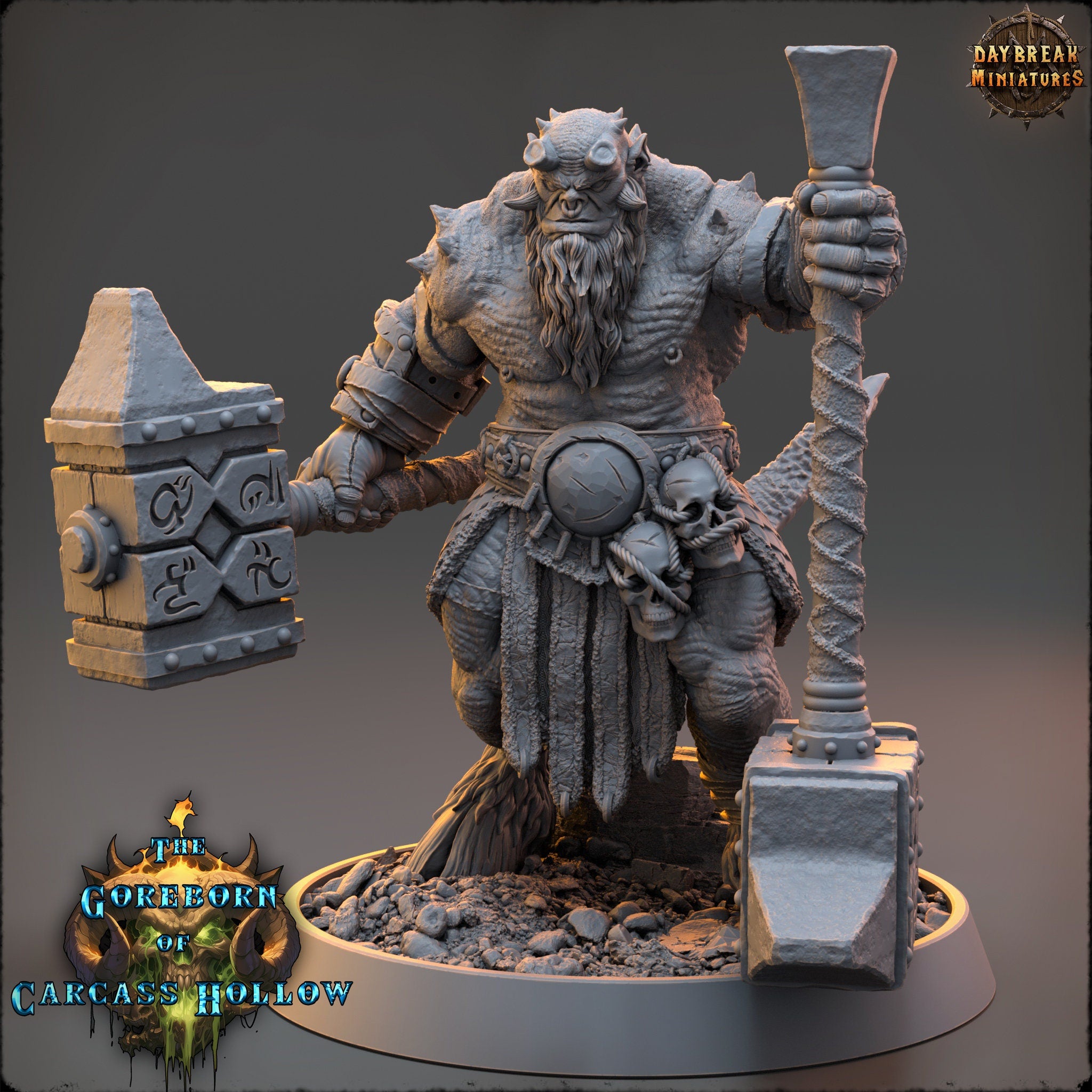The Goreborn of Carcass Hollow - Torgash Nihil, quest for glory, DayBreak Miniatures, for Wargames, Dungeons & Dragons TTRPG