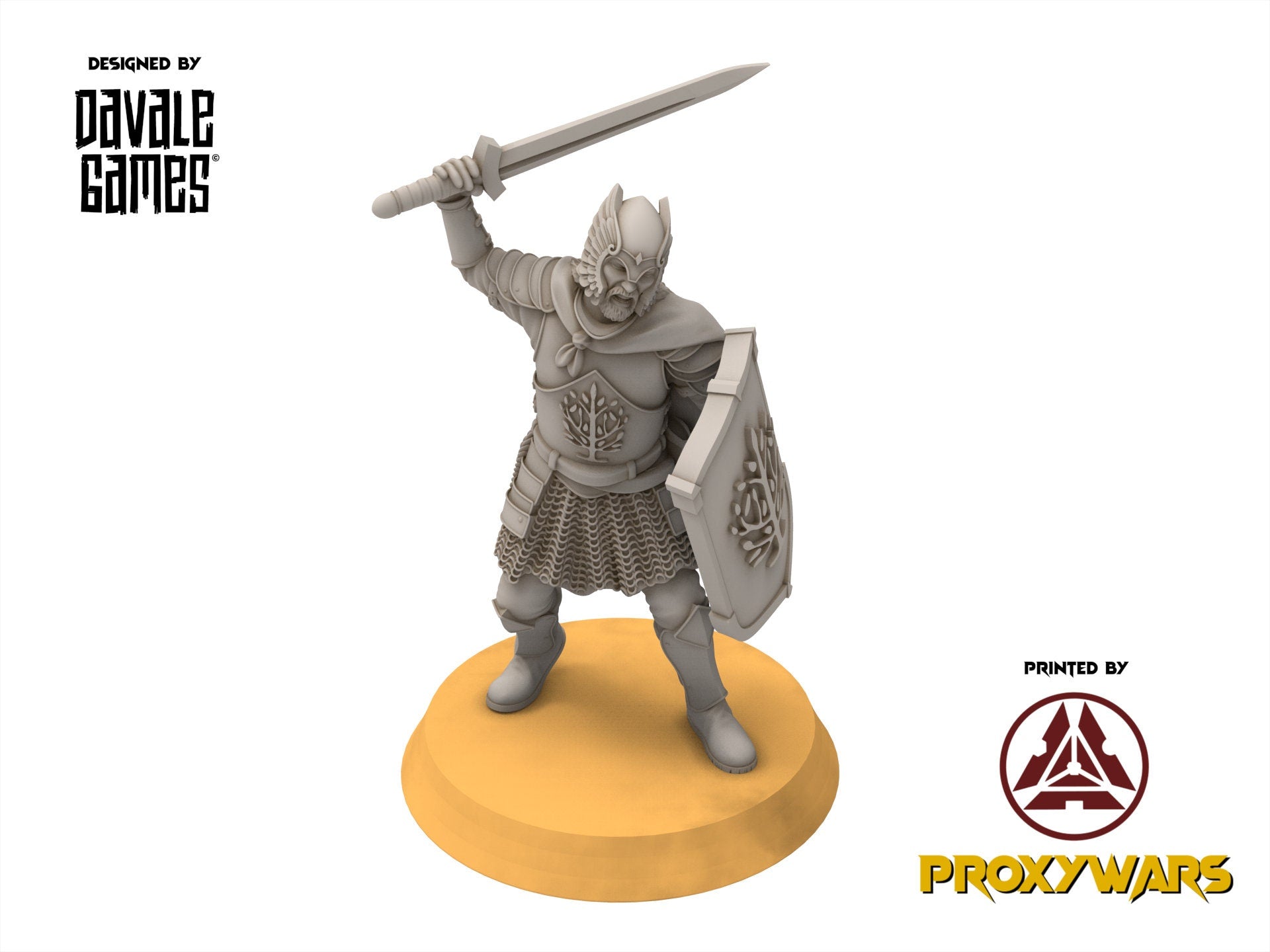 Ornor - 6x Wounded Grey Castle Warriors - Fantasy, davale games, for Wargames, Pathfinder, Dungeons & Dragons
