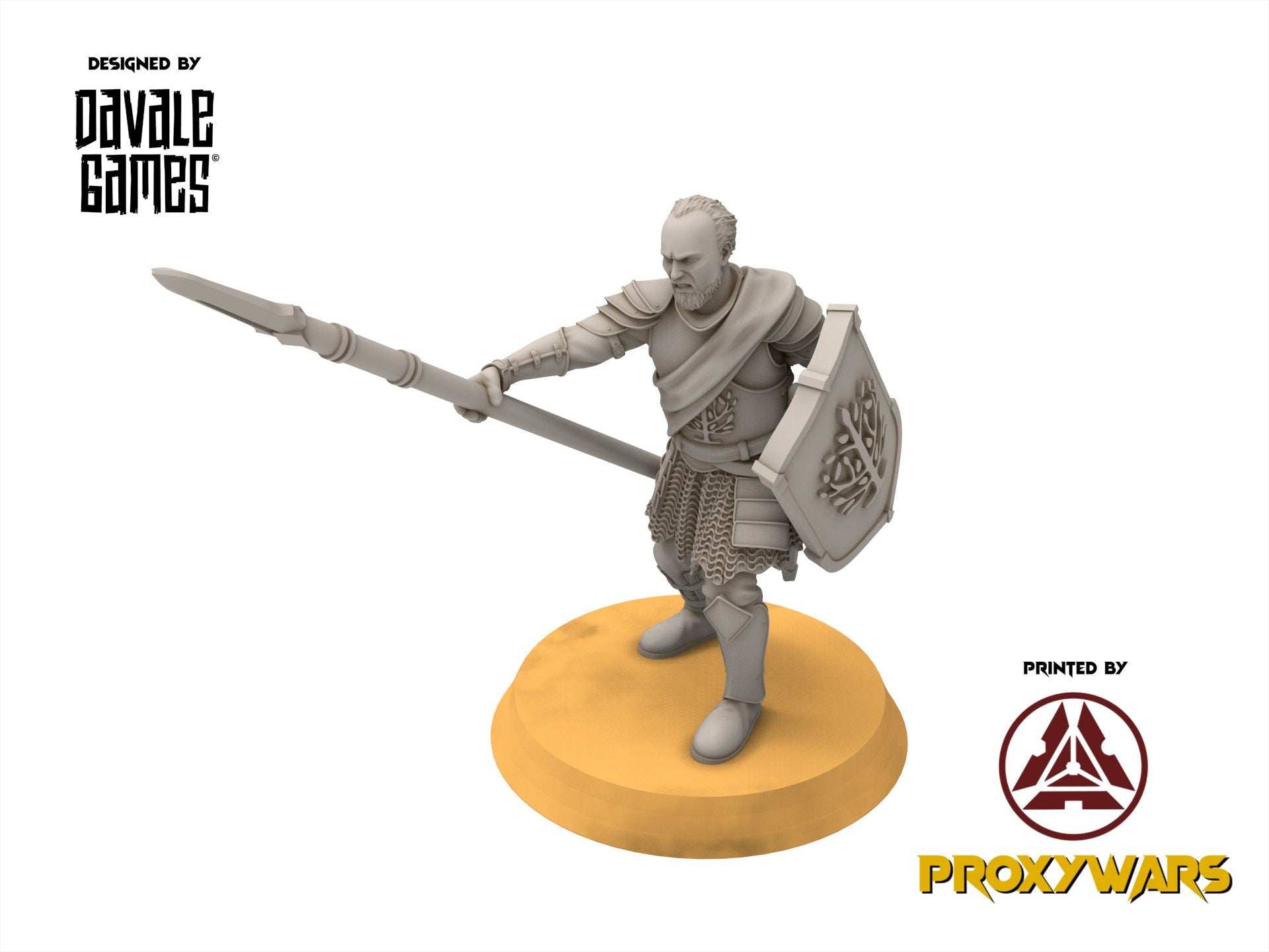 Ornor - 6x Wounded Grey Castle Warriors - Fantasy, davale games, for Wargames, Pathfinder, Dungeons & Dragons