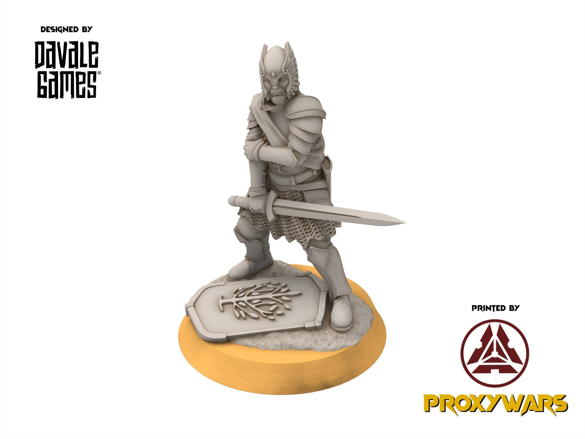 Ornor - 6x Wounded Grey Castle Warriors - Fantasy, davale games, for Wargames, Pathfinder, Dungeons & Dragons