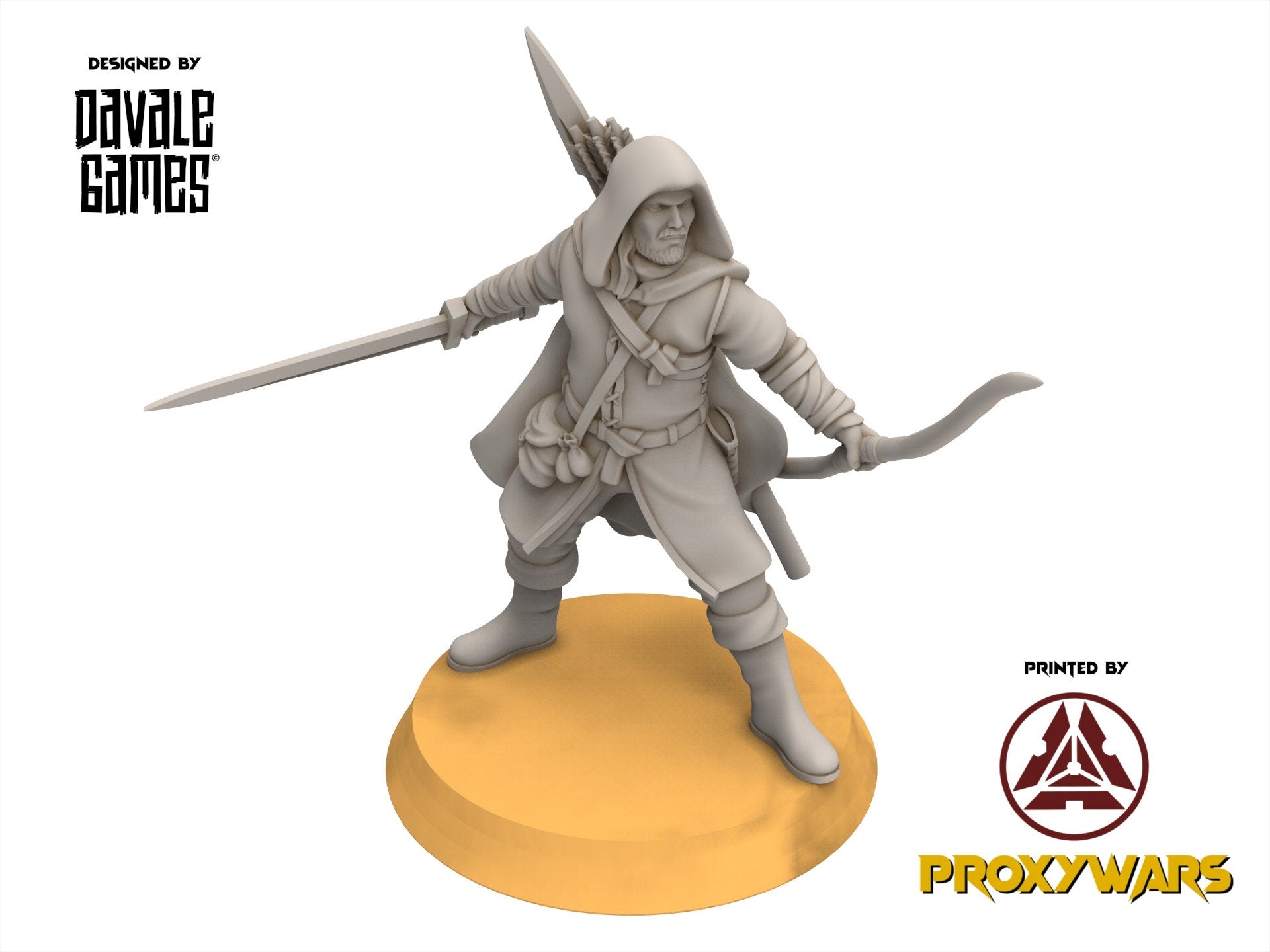 Ornor - x7 North rangers on foot, Protectors of the Shire, Dune Din, Merbury, Bowmen, Scouts miniatures for wargame D&D, Lotr...