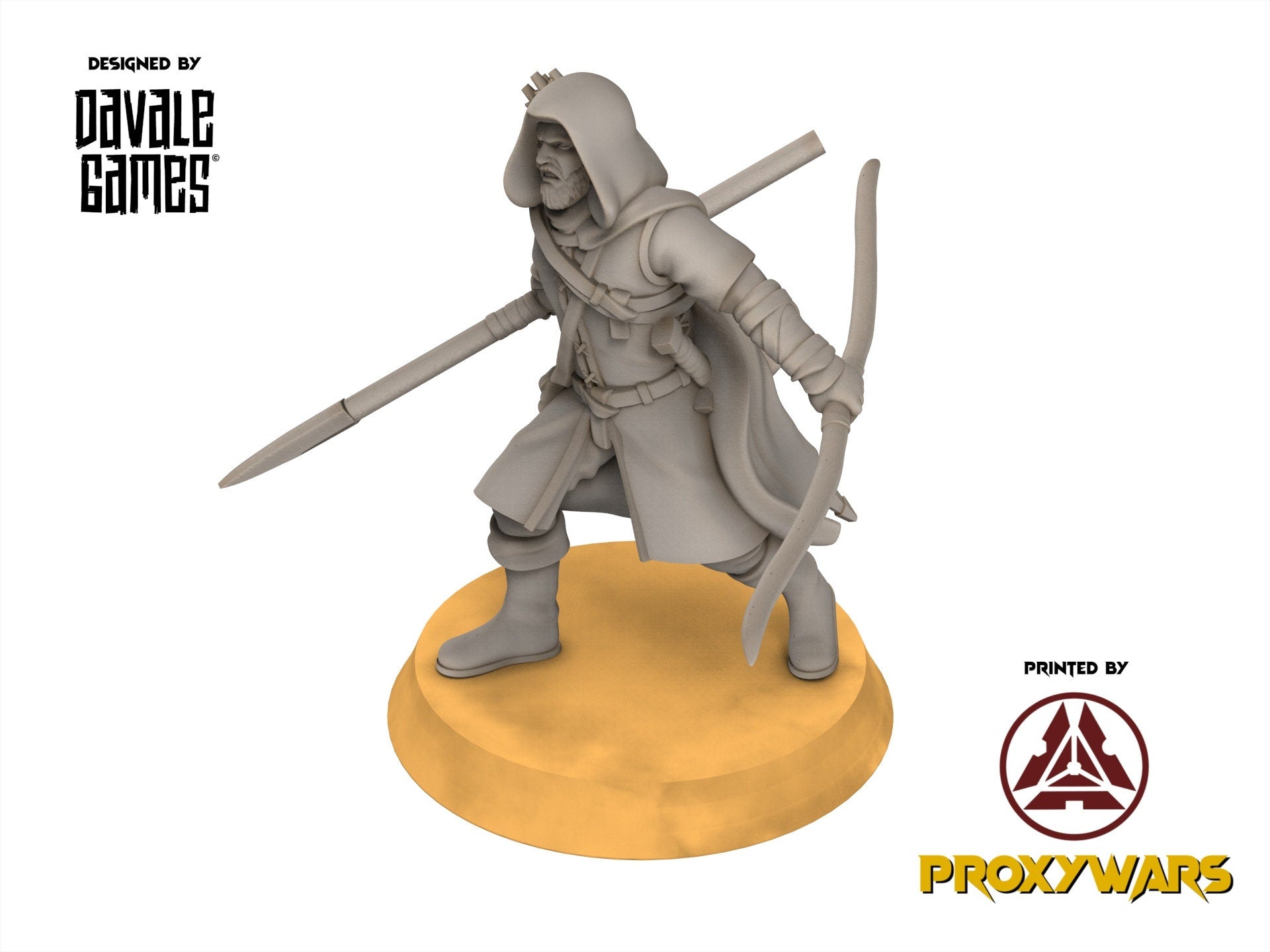 Ornor - x7 North rangers on foot, Protectors of the Shire, Dune Din, Merbury, Bowmen, Scouts miniatures for wargame D&D, Lotr...