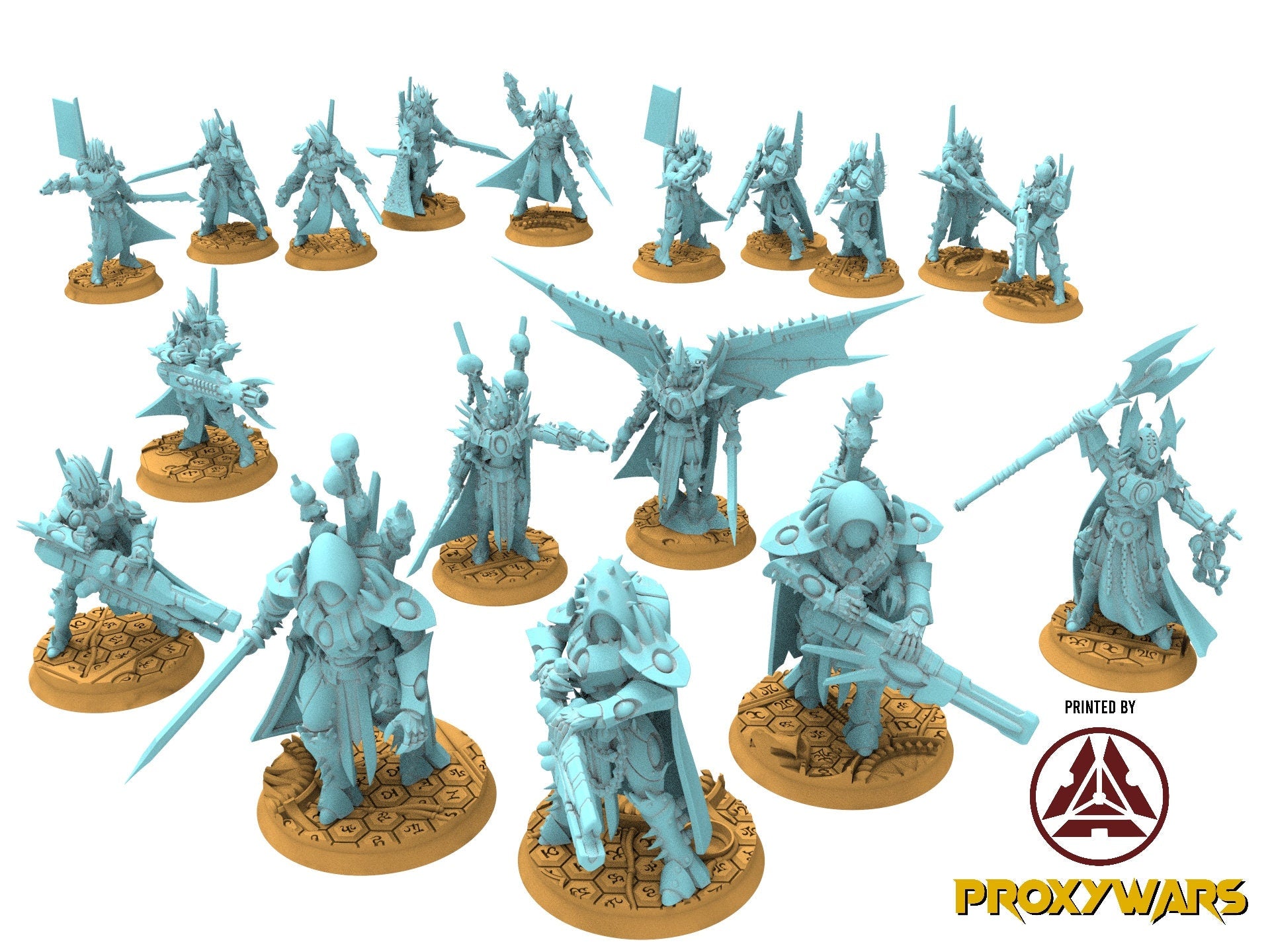 Space Elves - x5 Warriors - Tech Elves Edge Miniatures, The Cursed Dimension